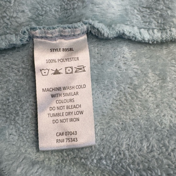 Cynthia Rowley Light Blue Plush Robe XL - Picture 4 of 10
